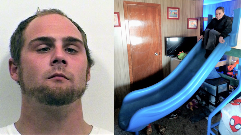 Man Stole 400 lbs Slide from Playground, Mounted It to Kids’ Bunk Bed