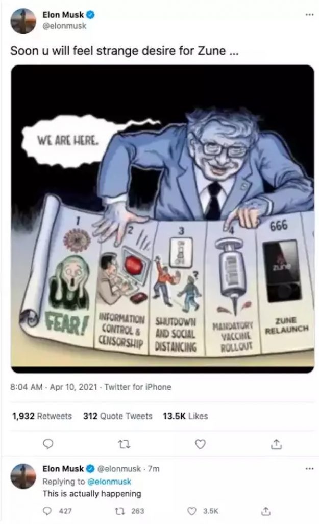 “This is Actually Happening”: Elon Musk Tweets Ben Garrison Cartoon Showing Bill Gates’ 666 Plot