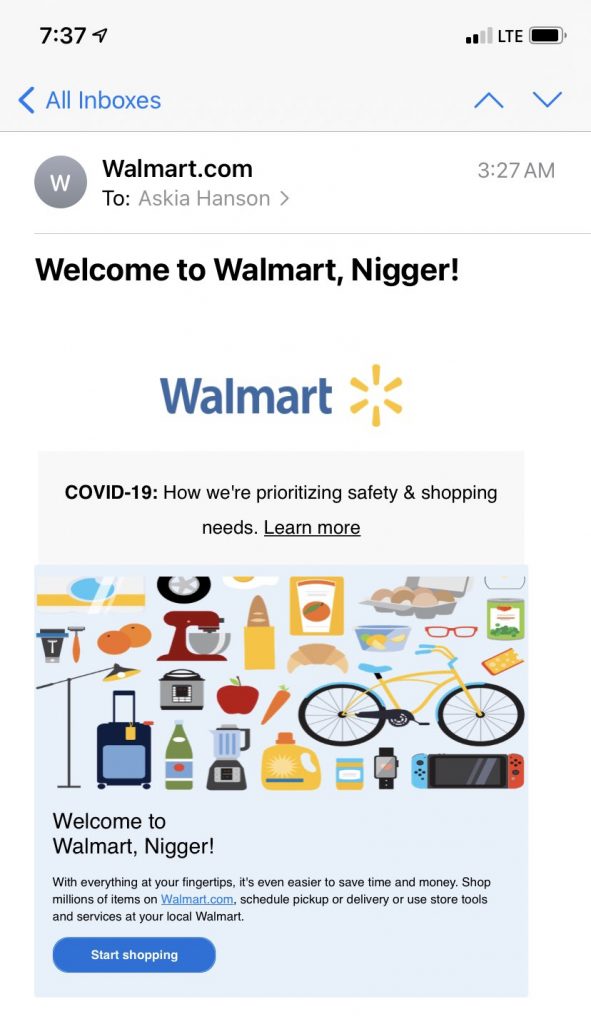 Macro-Aggression: Walmart Sends Rude Emails Calling Black People “Nigger”