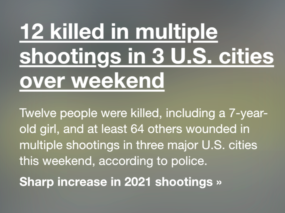 It Looks Like More People Were Shot to Death in America Over the Weekend Than in Afghanistan…