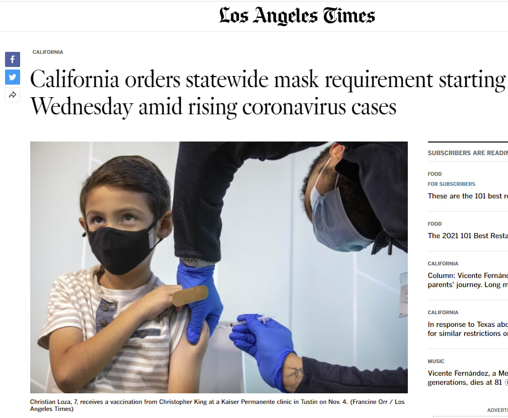 California just re-instituted the indoor mask mandate starting Wednesday