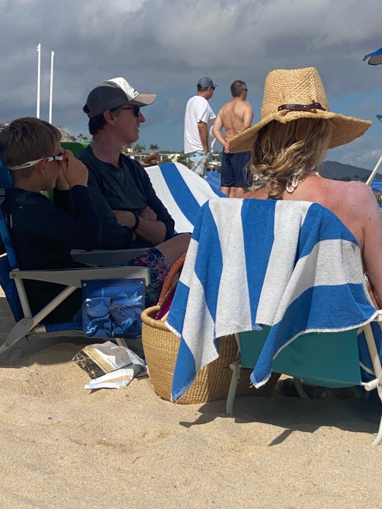 Why did Gavin Newsom and family take a vacation in Cabo, Mexico?