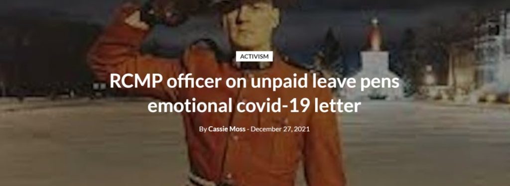 Very clear thinking from an RCMP officer who is now on unpaid leave