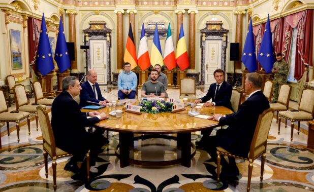 EU Leaders Visit the Ukraine in Suits, No One Asks Zelensky to Put on a Shirt