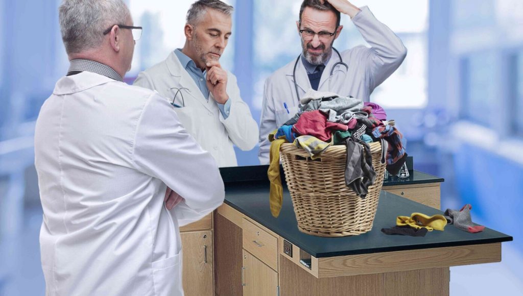 SATIRE – Husband Scientists Discover Strange Basket With Dirty Clothes In It