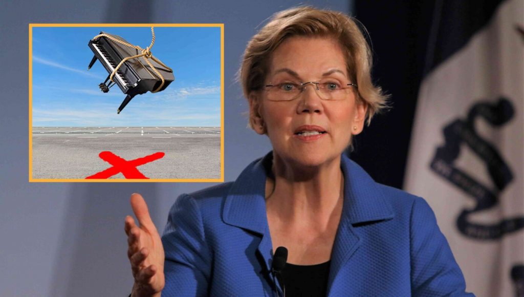 SATIRE – Warren Claims Pregnancy Centers Are Luring Women Onto A Big Red ‘X’ And Then Dropping A Piano On Their Heads