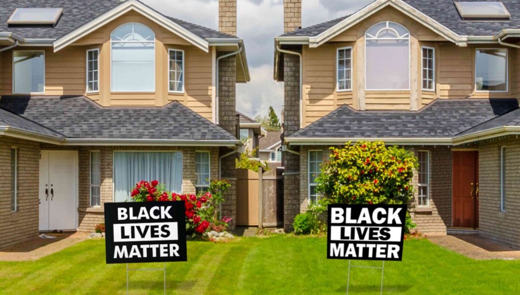 SATIRE – Liberal Neighbors In Game Of Chicken To See Who Will Take Down Their ‘Black Lives Matter’ Sign First