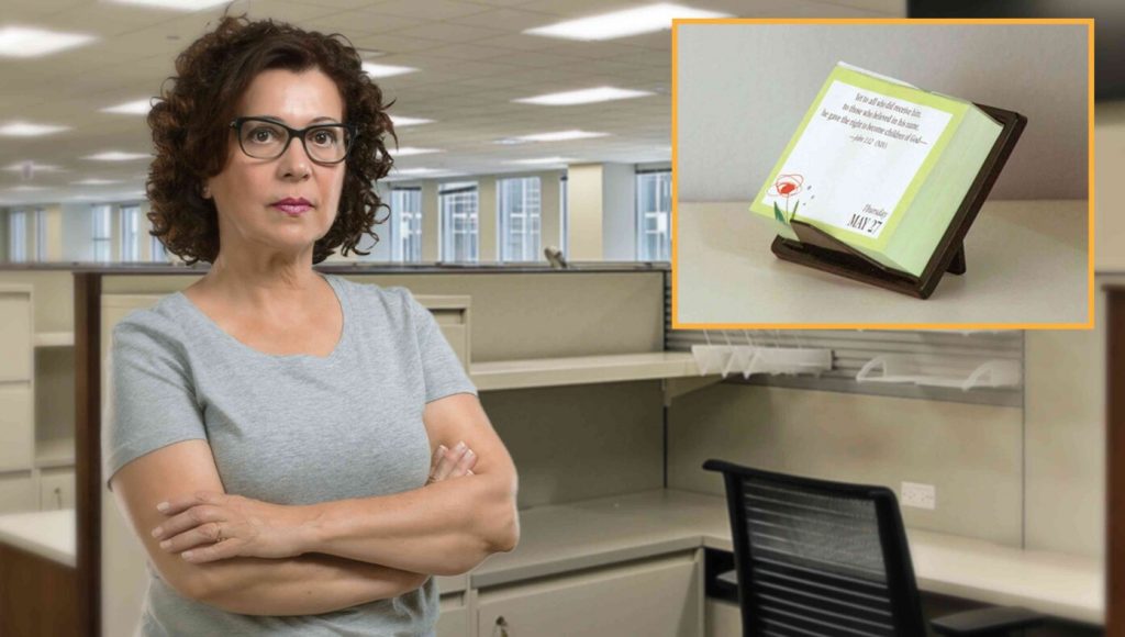 SATIRE – Persecution Report: Woman Places Bible Verse-A-Day Calendar On Desk At Work And No One Has Asked About It