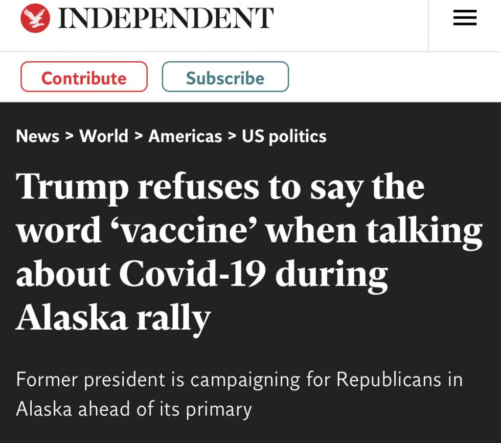 How anti-Covid vaxxers will save the world from Donald Trump (and Joe Biden)