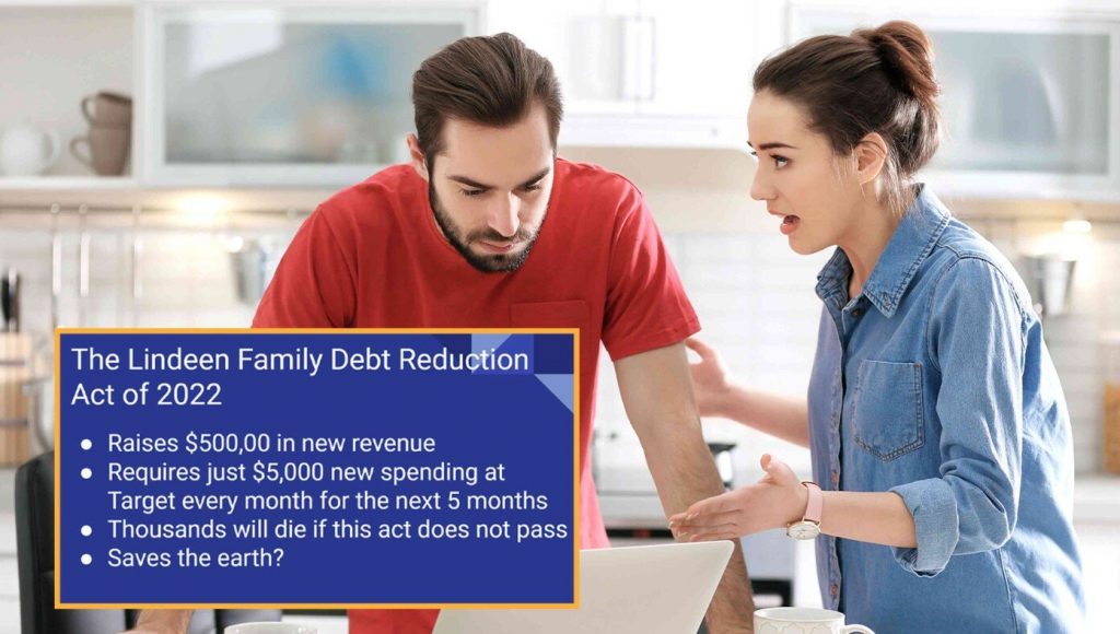 SATIRE – Wife Proposes ‘Household Debt Reduction Act’ Where She Spends Thousands Of Dollars At Target