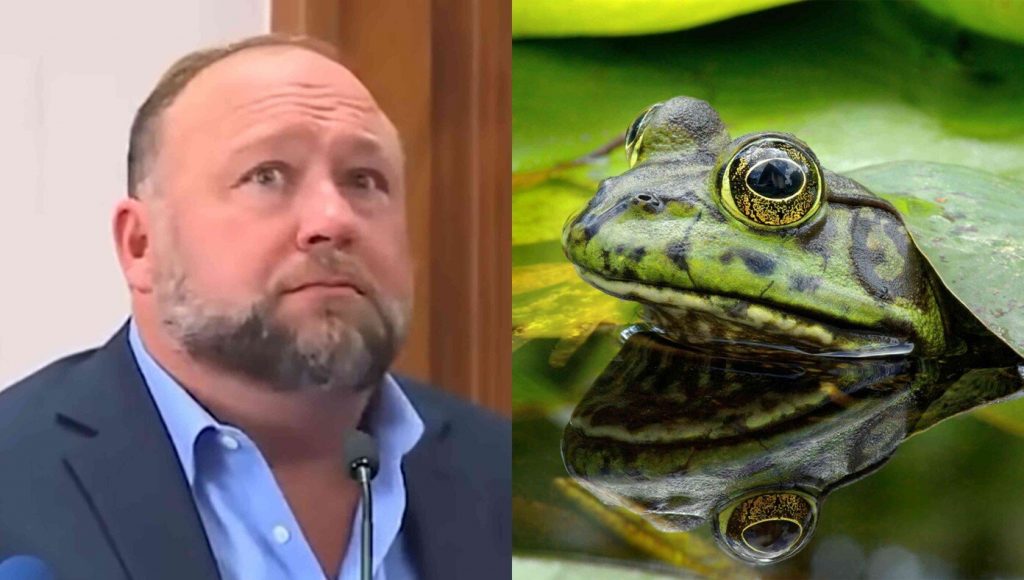 SATIRE – Alex Jones Ordered To Pay Frog $4.1 Million For Calling It Gay