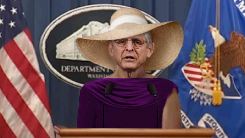SATIRE – ‘The FBI Raid On Melania’s Closet Was Justified,’ Says Merrick Garland Wearing Gorgeous New Evening Gown And Sun Hat