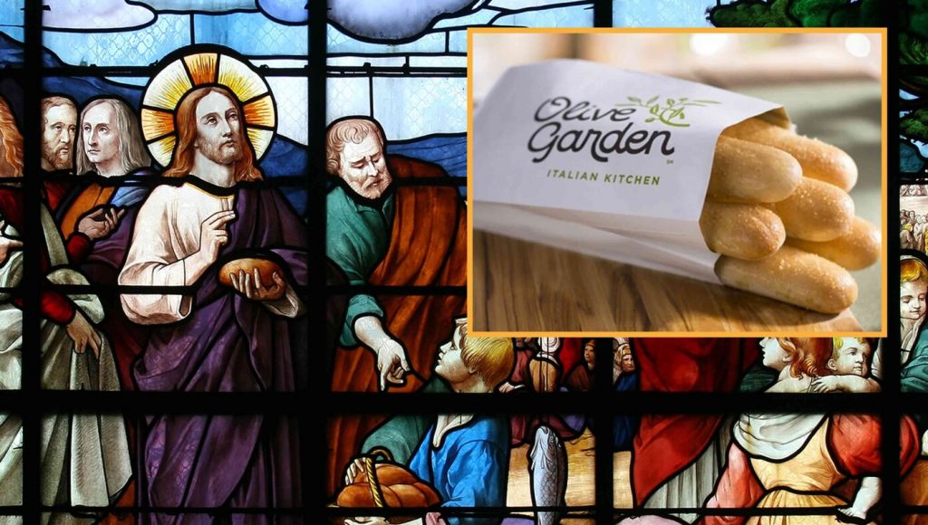 SATIRE – Scholars Now Believe Jesus Fed The 5,000 With Olive Garden’s Never-Ending Breadsticks