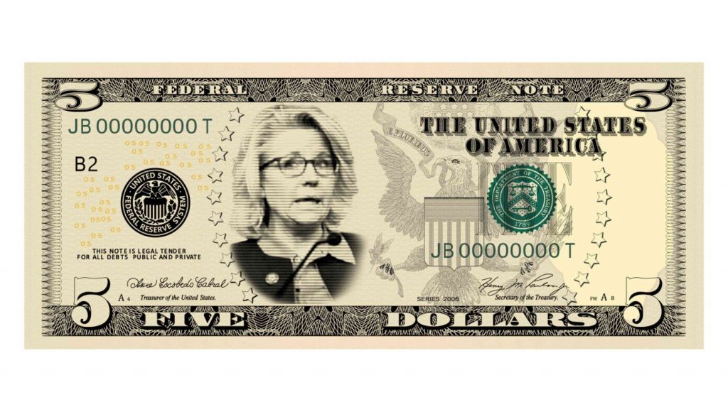 SATIRE – Liz Cheney To Replace Abraham Lincoln On Five-Dollar Bill