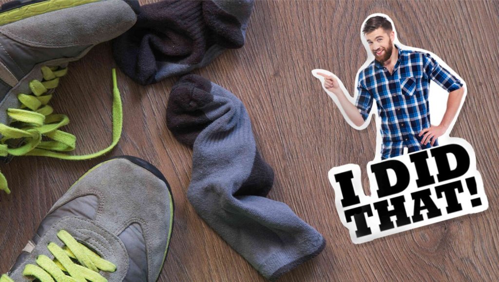 SATIRE – Wife Puts ‘I Did That’ Stickers Next To Socks Husband Keeps Leaving On Floor