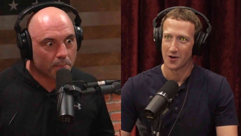 SATIRE – DMT Hitting Joe Rogan Hard As He Could Swear Zuckerberg’s Eyes Just Blinked Sideways