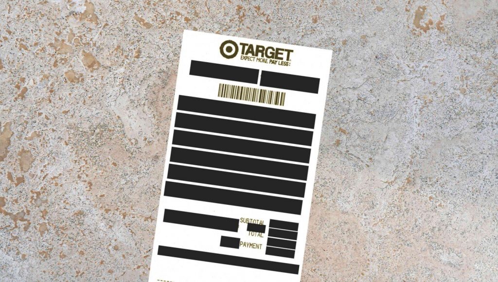 SATIRE – Wife Hands Husband Target Receipt With Classified Purchases Redacted