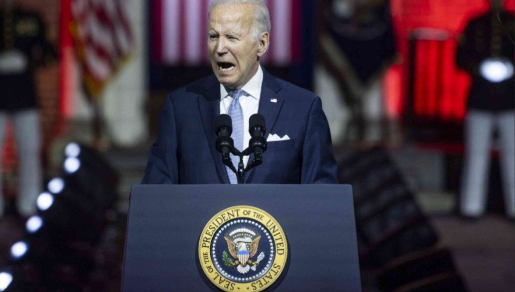 SATIRE – After Using FBI To Suppress Son’s Crimes And Raid Political Rival’s Home, Biden Warns Democracy In Danger