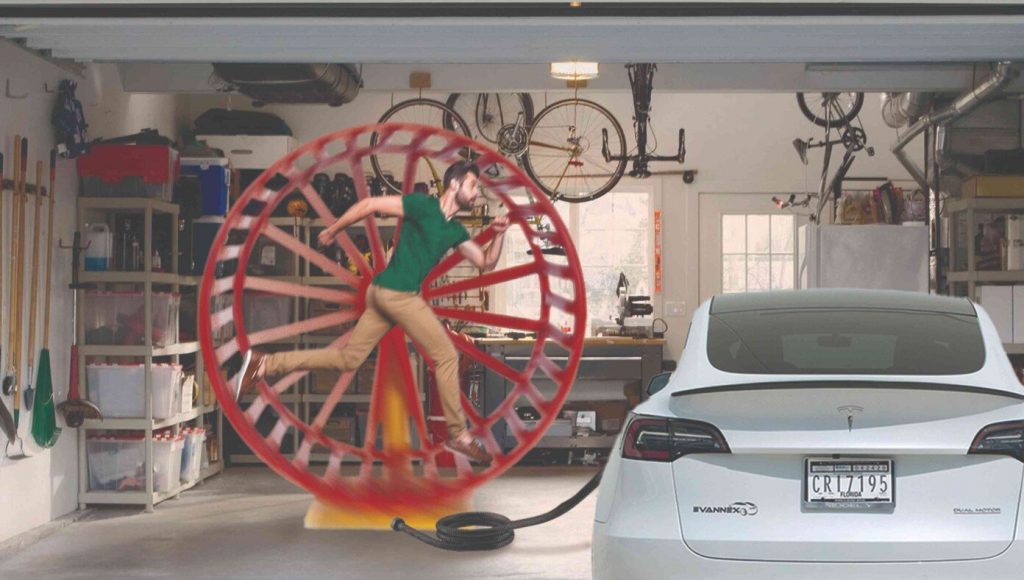 SATIRE – California Government Recommends Purchasing A Giant Hamster Wheel To Charge Your Electric Car