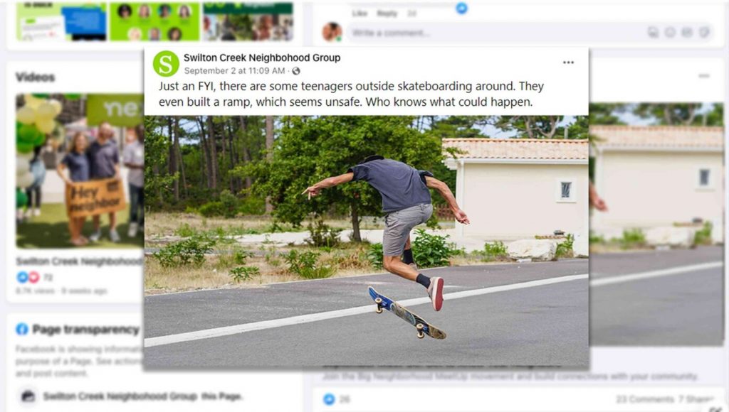 SATIRE – Neighborhood Facebook Group Provides Helpful Warning That Some Teenagers Are Outside Skateboarding