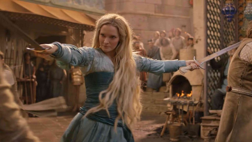 SATIRE – Amazon Blows Entire $1 Billion ‘Rings Of Power’ Budget On Making It Look Like A Woman Can Hold A Sword