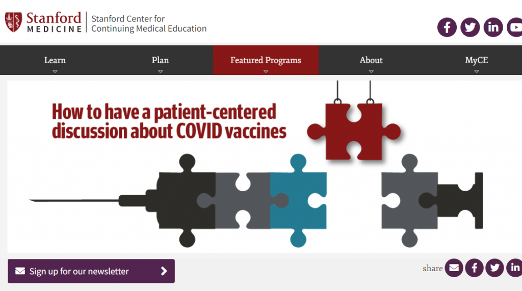 Stanford tells doctors to give false information in order to overcome vaccine hesitancy