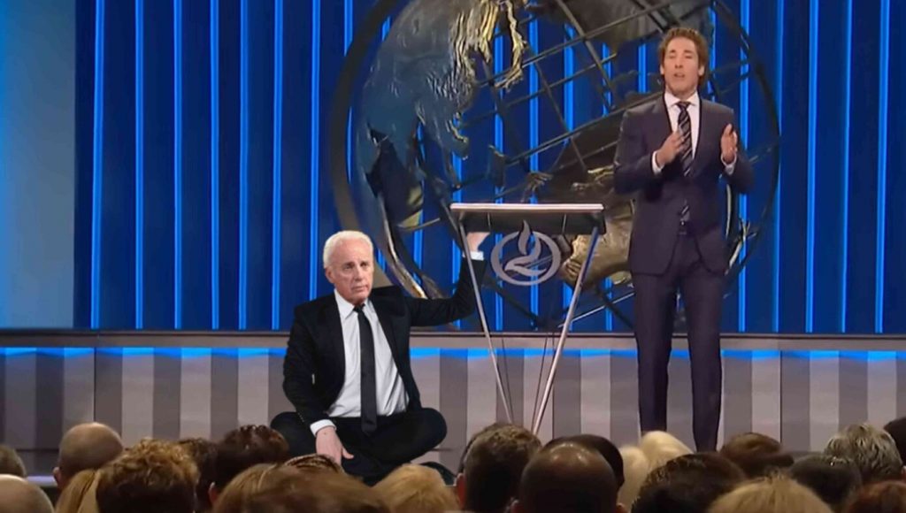 SATIRE – John MacArthur Protests Prosperity Gospel By Gluing Self To Joel Osteen’s Pulpit