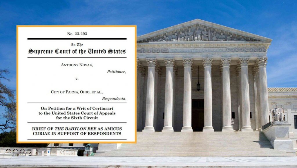SATIRE – We Have Filed an Amicus Brief Arguing That Parody Is Dangerous
