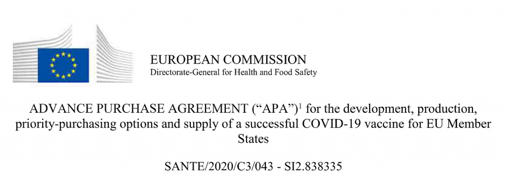 Critical EU-Pfizer Agreement Leaked