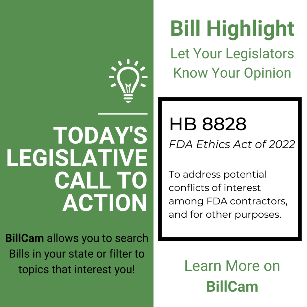 Today’s Legislative Call to Action: FDA Ethics Act of 2022