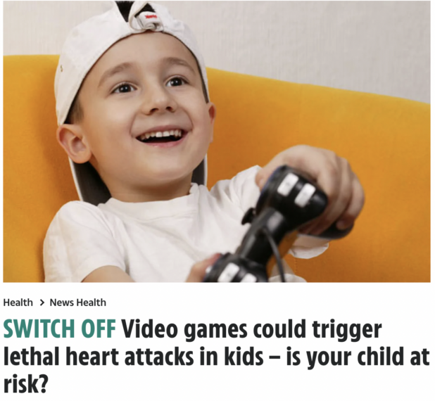 REAL NEWS: Video Games Can Give Your Kid Heart Attacks!