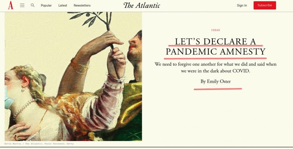 The Atlantic is Asking for “Pandemic Amnesty” and Forgiveness