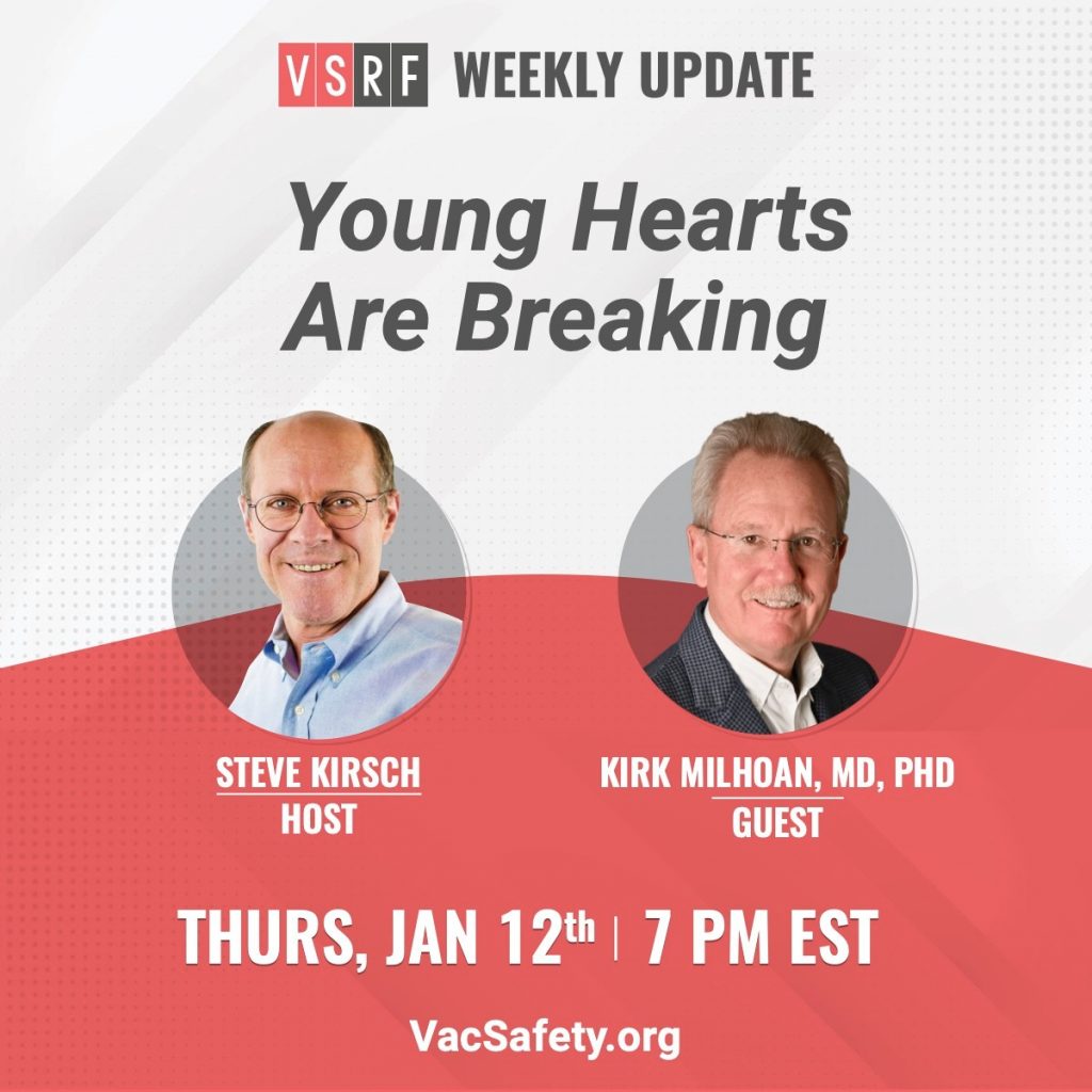 Tonight on the VSRF Weekly Update: Pediatric Cardiologist Dr. Kirk Milhoan, MD, PhD