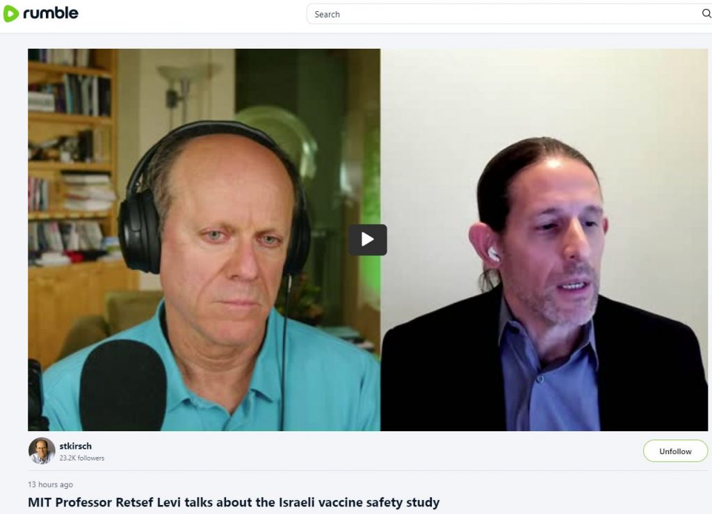 MIT Professor Retsef Levi speaks with me about how the Israeli Ministry of Health ignored all the safety data on the COVID vax