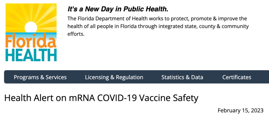 WARNING: Florida Department of Health Alert