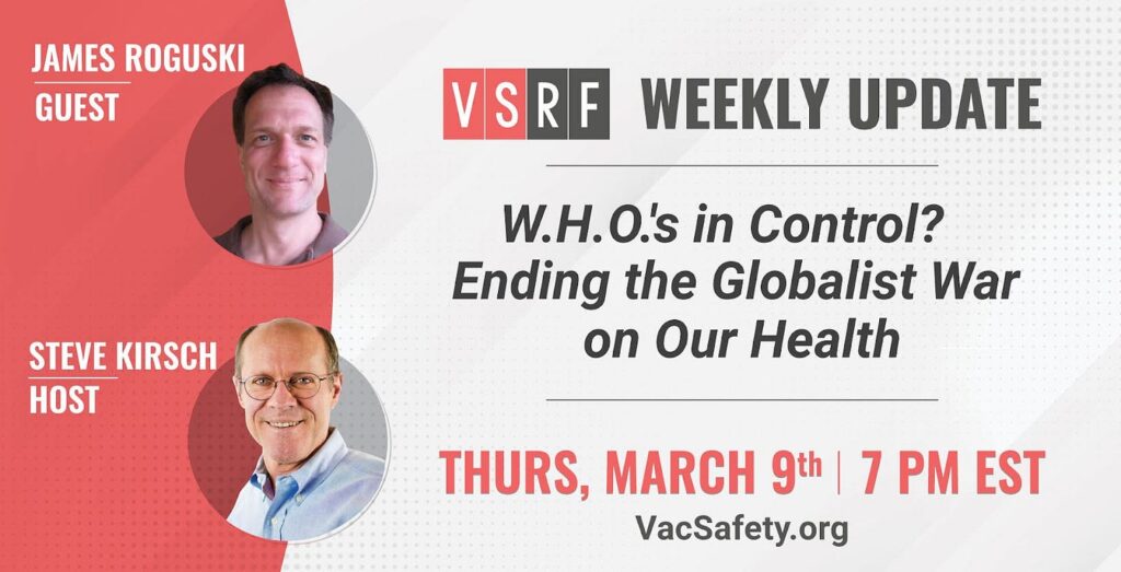 VSRF Call Thursday: The WHO and a future pandemic.