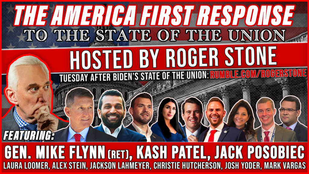 TONIGHT: I’m Hosting the America First Response to the State of the Union with Gen. Flynn, Kash Patel, Jack Posobiec and More!