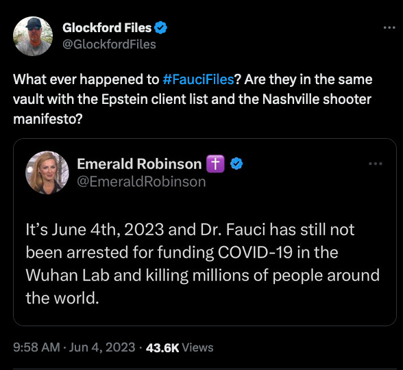 Twitter Source Confirms: I’m All Over The Fauci Files!