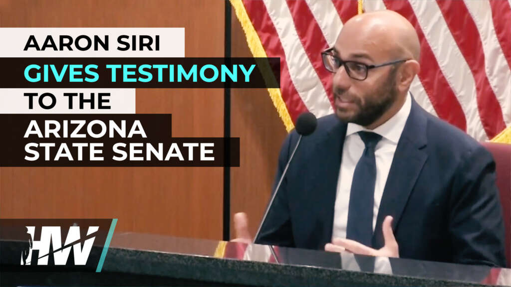 AARON SIRI GIVES TESTIMONY TO THE ARIZONA STATE SENATE