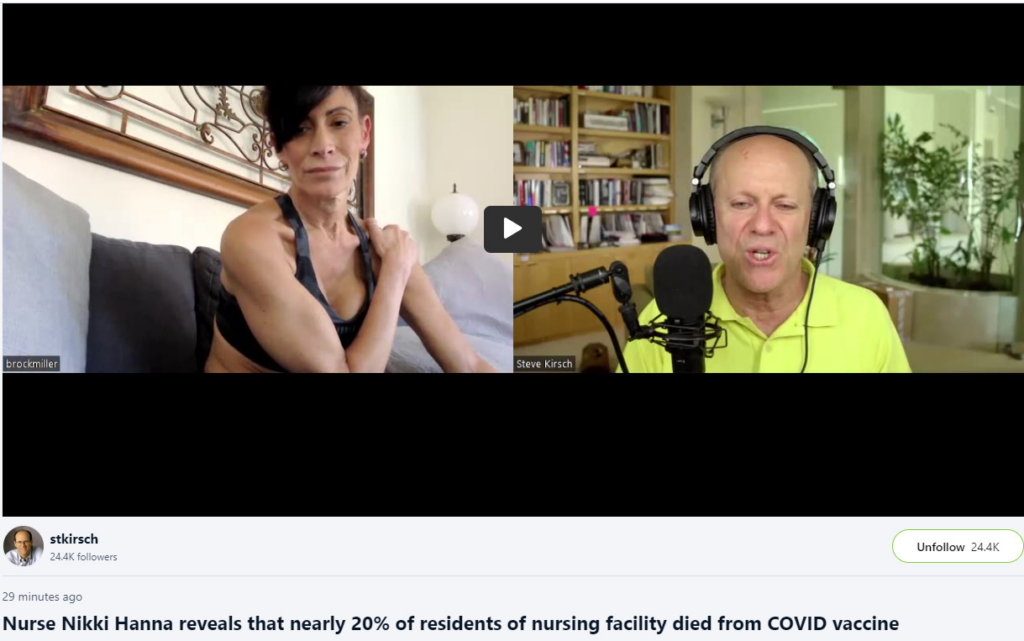Nurse reveals that the COVID vaccine killed nearly 20% of patients at her facility