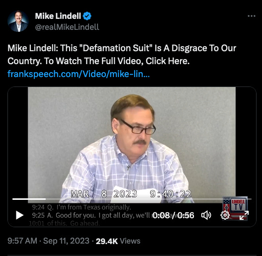 Mike Lindell Vs. Eric Coomer (Dominion Voting)