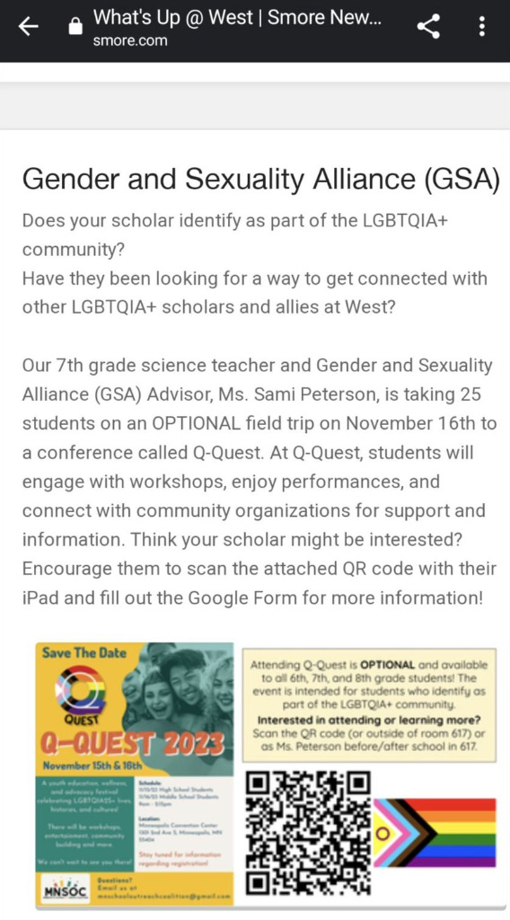 SCOOP: MN middle school invites students on a “Q-quest” field trip to attend and perform in a drag show