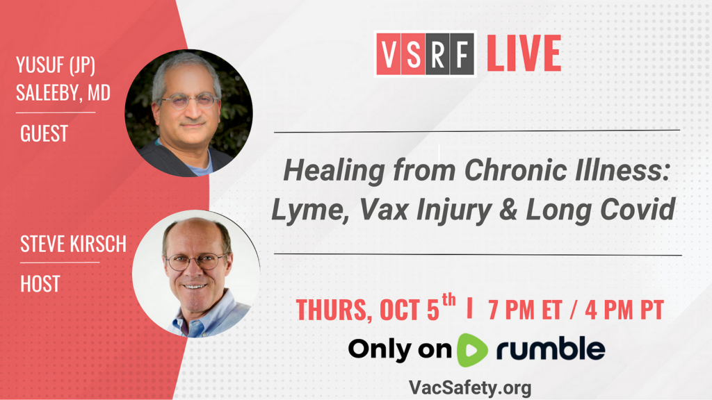 Tonight on VSRF LIVE: Healing Vaccine Injuries and Other Chronic Diseases with Dr. J.P. Saleeby, MD.