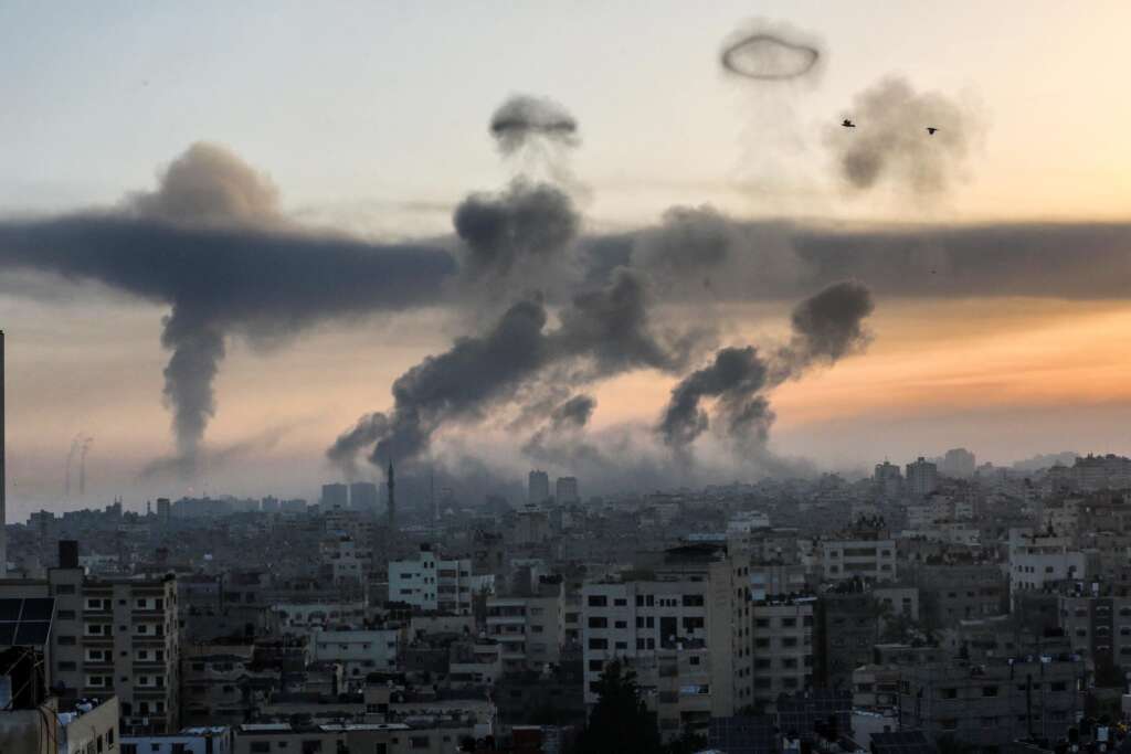 Harrowing pictures show bruised and bloodied CHILDREN fleeing from hellfire in Gaza and Israel as both sides continue to trade blows and lives in latest stage of bloody conflict that’s killed over 1,500 people in three days