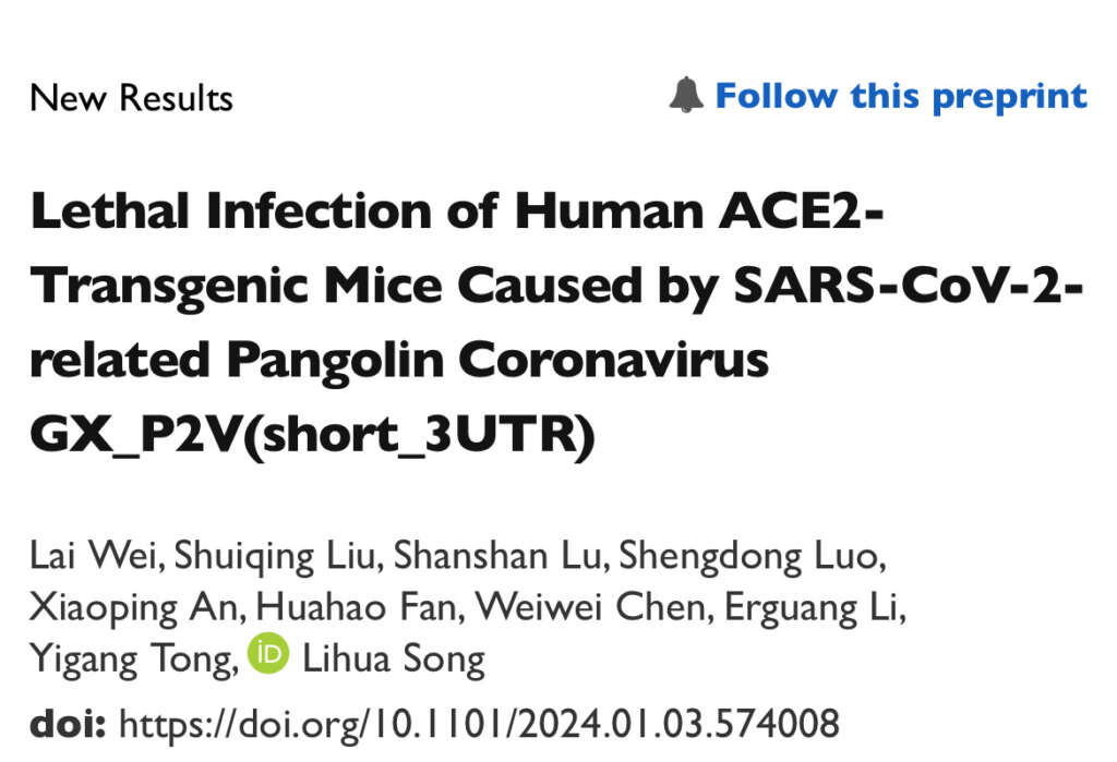 URGENT: A new Chinese paper shows (again) why gain-of-function research on risky viruses should be banned as a crime against humanity