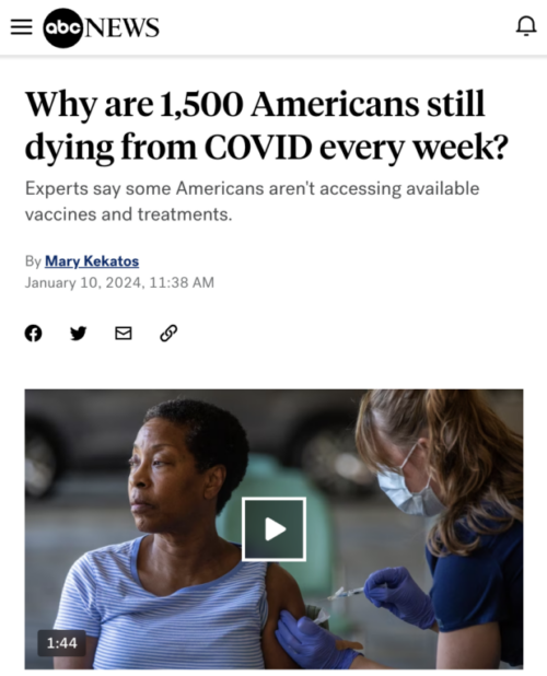 Real Headline: 1488 People Dying of Covid EVERY WEEK
