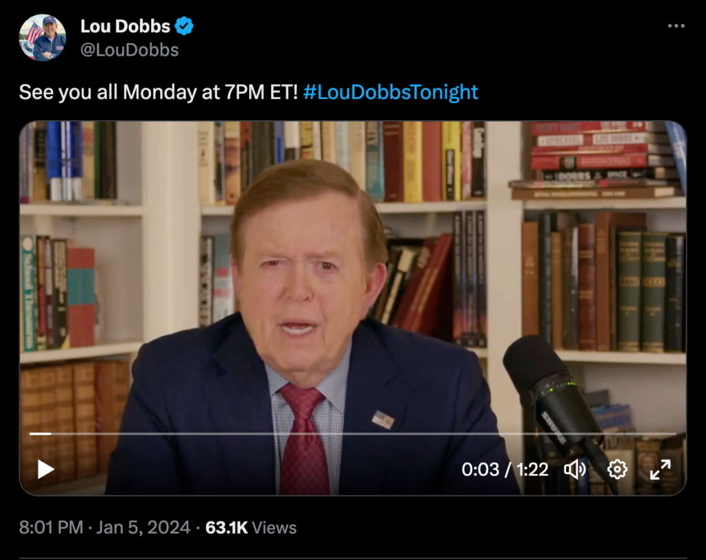 Exclusive: Lou Dobbs Joins Lindell TV!
