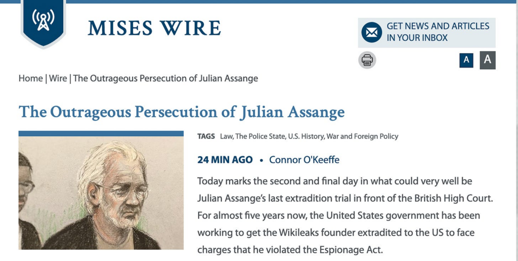 “The Outrageous Persecution of Julian Assange”