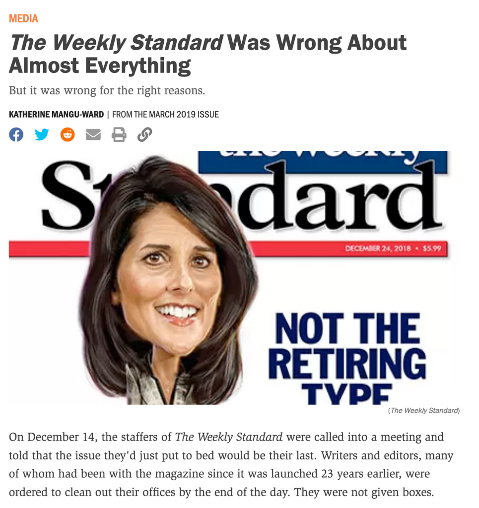 Classic Takes: How I Murdered The Weekly Standard!