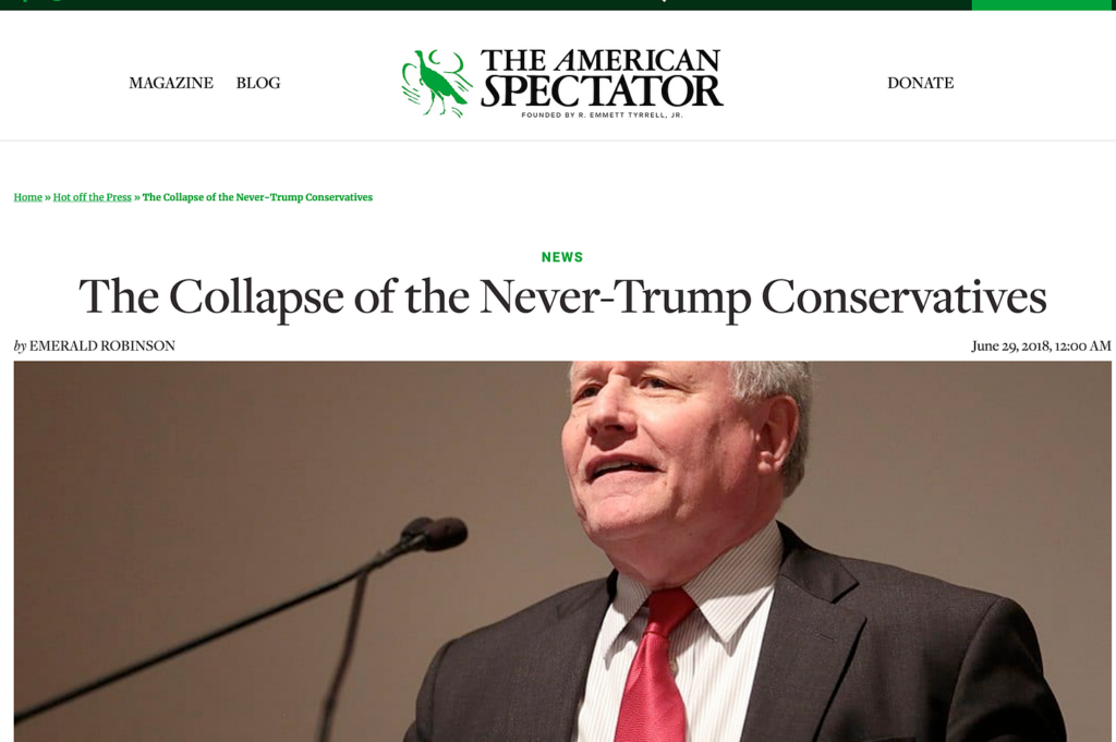 Classic Takes: The Collapse of the Never-Trump Conservatives